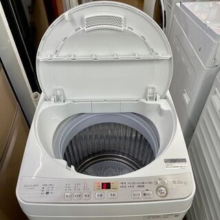 超美品【 SHARP 】シャープ 洗濯6.0㎏ 全自動洗濯機 穴なし槽だから