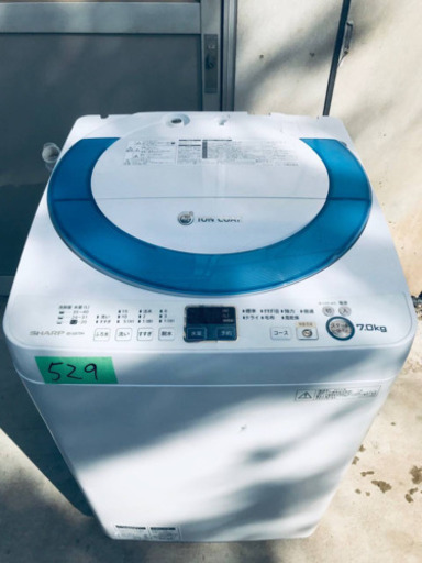 ‼️7.0kg‼️529番 SHARP✨全自動電気洗濯機✨ES-GE70N-A‼️
