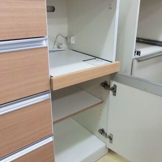 レンジボード 白 引き出し パイン調 ホワイト 宮崎 都城