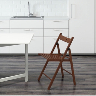 【IKEA・美品】折りたたみチェア 木製 ×2脚