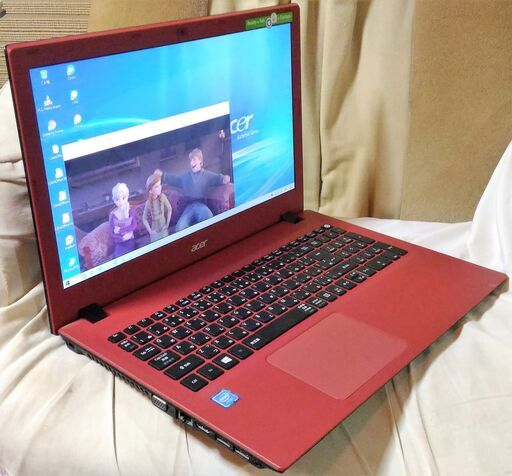 【人気のレッド】 ブルートゥース搭載 薄型 Acerノートパソコン ワイヤレスマウスプレゼント中 (15.6型 Braswell デュアルコア)