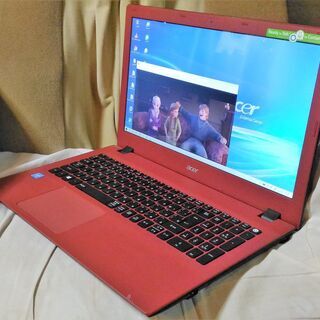 人気のレッド】 ブルートゥース搭載 薄型 Acerノートパソコン 