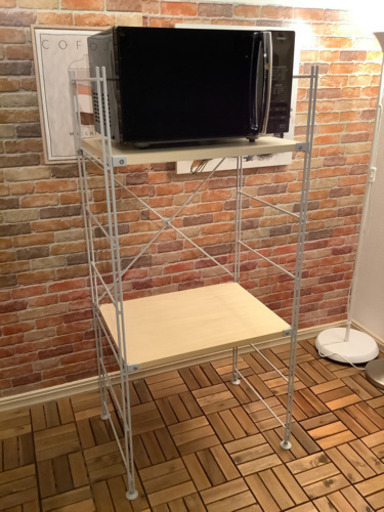 お届け￥500 ツインバードフラット電子レンジDR-D269 ほぼ新品＋レンジ台
