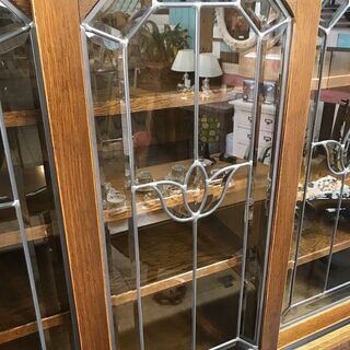 □ioy0417□三越家具 ブルージュ□ガラスキャビネット□飾り棚/収納