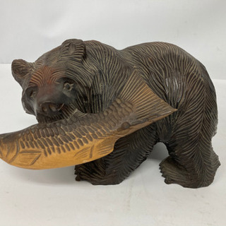 【北海道土産⁉︎🐻玄関に飾ってください🐻】熊の木彫り 置き物