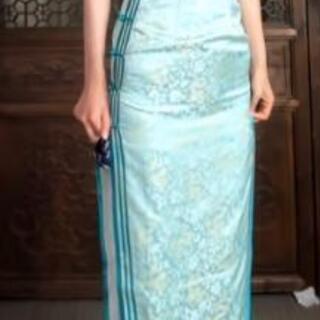 ロングチャイナドレス　伝統チャイナドレス