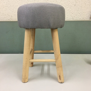 未使用　クッション丸椅子　丸椅子 昭和レトロ アンティーク 木製...