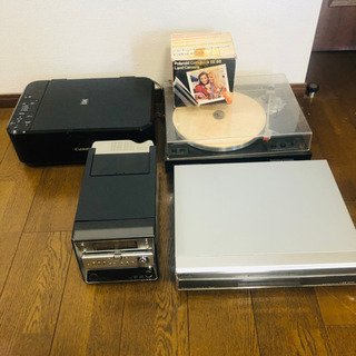 コンポ、DVDレコーダー、プリンター、カメラ、レコードプレーヤー