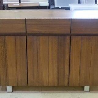 unico ストラーダ サイドボード 幅120cm ブラウン 木製 キャビネット