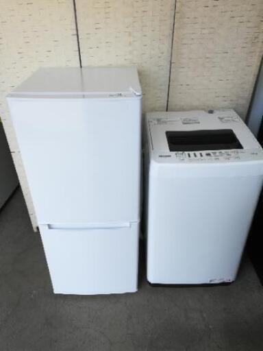 2019年製セット【送料・設置無料】⭐急ぎも対応可能⭐ハイセンス洗濯機4.5kg＋ニトリ冷蔵庫106L⭐JWB11