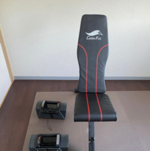 ダンベル24キロセット計48キロ　ベンチ台セット　ガソリン代を頂ければ配送します。