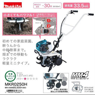 ☆新品 未使用品 マキタ エンジン耕運機 管理機 MKR0250H 最安値！！☆