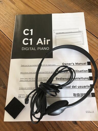 KORG 電子ピアノ C1 Air ブラック ヘッドホン付属　2019製
