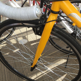 4/25 福岡 東区 【新車】安心の365日保証付!!大人気!! 21 TECEHNOLOGY 700C ロードバイク イエロー 自転車 通勤 通学 