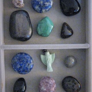 天然石ルース11pcs ＋ ペンダントトップ（天使）1pc