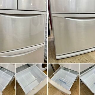 美品【 Panasonic 】パナソニック 411L 5ドア冷蔵庫 エコナビ搭載 自動