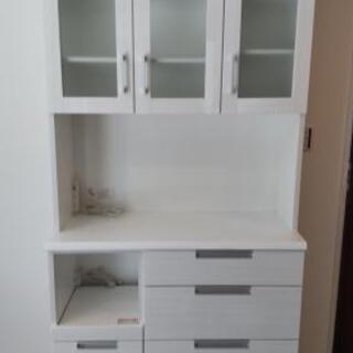 ニトリ キッチンボード(ダリア 120KB WH) 食器棚 - 収納家具