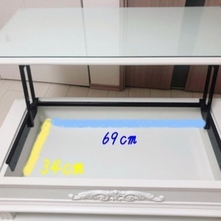 【1点物】ロココ　天板引き出しセンターテーブル　アンティークホワイト