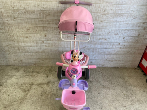 【愛品館江戸川店】ミニーマウス　タッチフォンカーゴ 三輪車　問い合わせ番号110-022512-007