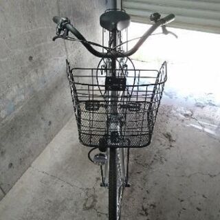 自転車中古 ESCORT TOWN 外装6段変速 カゴリアキャリア付き 鍵新品 タイヤ26インチ カラーシルバー
