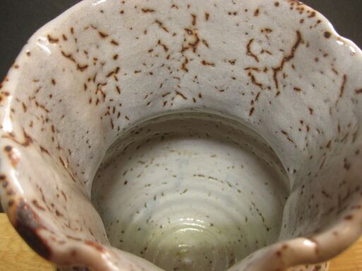 ひろ窯 藤井敬之・作 白釉志野焼花入 新品未使用