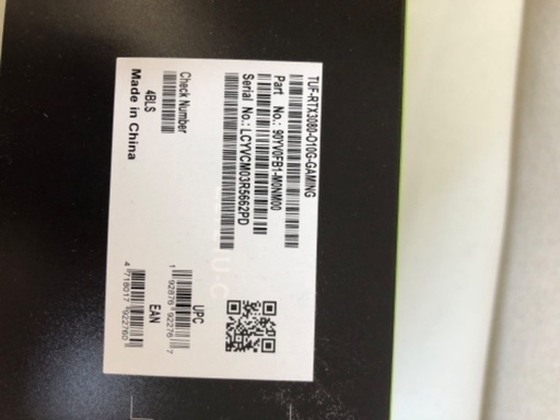 取引中】ASUS RTX3080お譲り致します ASUS NVIDIA GeForce RTX 3080 