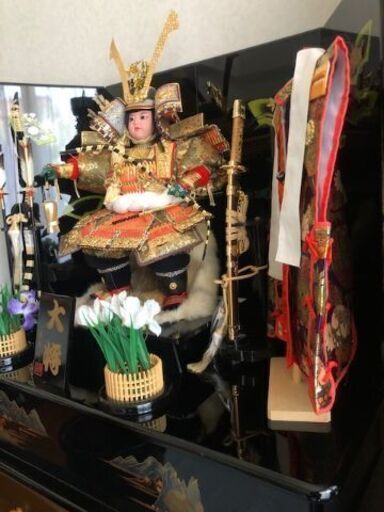 記念写真撮影に最適！　陣羽織付き五月大将人形　愛峰作