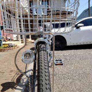 新品同様　自転車（26型、変速付き、クロ、）