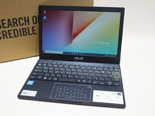 【苫小牧バナナ】ASUS ノートパソコン E210M Intel Celeron N4020 eMMc64GB メモリ4GB win10 HOME Sモード ピーコックブルー 動作OK♪