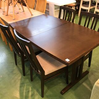 【愛品館八千代店】イバタインテリア　伸長式　ダイニング5点セット 【愛八DN】