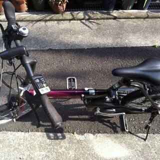 パナソニック折り畳み 電動アシスト自転車 OFF TIME オフタイム、パンク修理道具と小型空気入れ付き