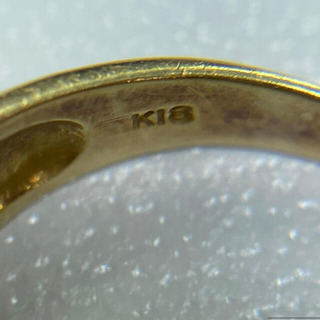 【中古品】K18 デザインリング 5号 2.7g［51］