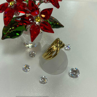 【中古品】K18 デザインリング 5号 2.7g［51］
