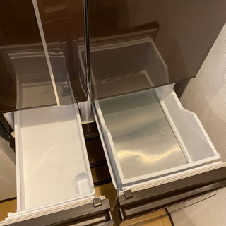 三菱 6ドア冷凍冷蔵庫 MR-JX52W-B 520L ウッドブラウン 美品 13年製