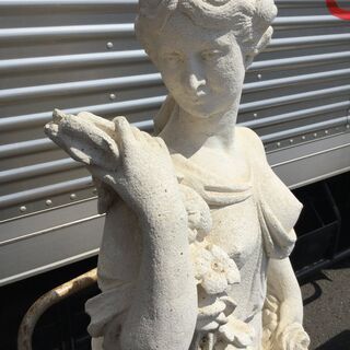[高級]女神 ガーデニング 天使 人物 石像 女性 庭 玄関　ガーデンオーナメント