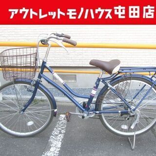 自転車 24インチ シティサイクル ６段切替 フィオナ カゴ付き 札幌市北区屯田