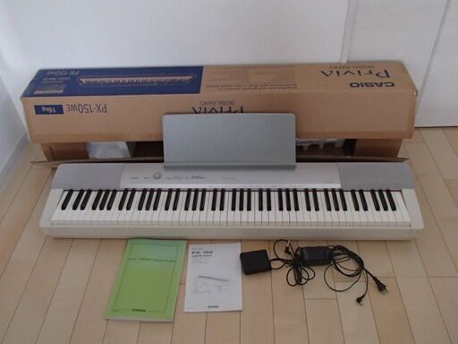 配送員設置 プリヴィア 電子ピアノ カシオ コンパクトモデル ホワイト PX-150WE 鍵盤楽器、ピアノ