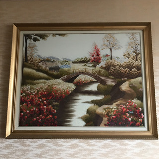 美品】ベトナム製 刺繍絵