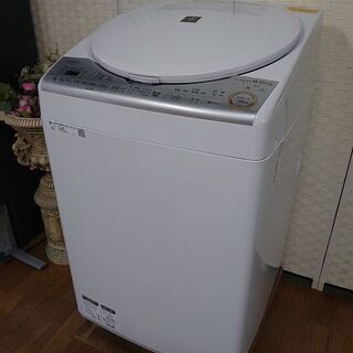 hシャープ ES-TX8C-W [縦型洗濯乾燥機 洗濯8.0kg...