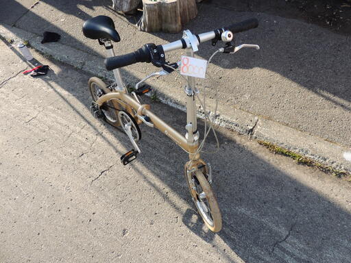 中古ルノー折り畳み自転車 6速アルミフレーム 16インチ ホワイトタイヤ