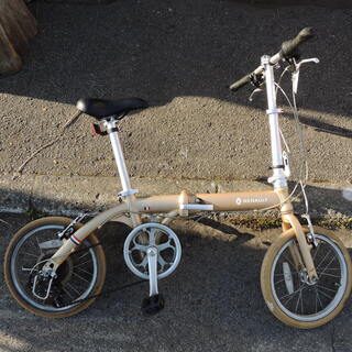 中古ルノー折り畳み自転車 6速アルミフレーム 16インチ ホワイト