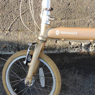 中古ルノー折り畳み自転車 6速アルミフレーム 16インチ ホワイトタイヤ