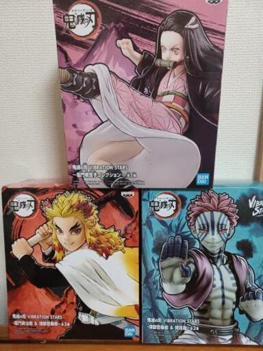 鬼滅の刃　バイブレーションフィギュア　煉獄杏寿郎\u0026猗窩座\u0026竈戸禰豆子