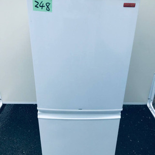 ②248番 シャープ✨ノンフロン冷凍冷蔵庫✨SJ-C14W-W‼️