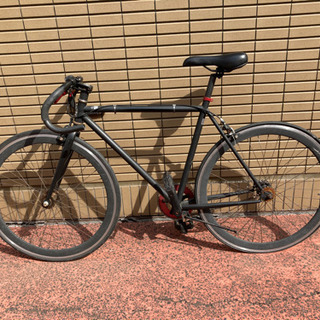 ジャンク品】ロードバイク 注文 黒 後輪パンク 