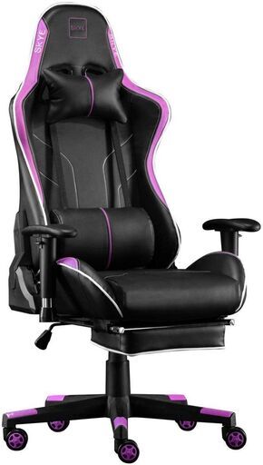 873)【未開封】SKYE ゲーミングチェア オフィスチェア デスクチェア 仕事椅子 LK-2399PURPLE 紫