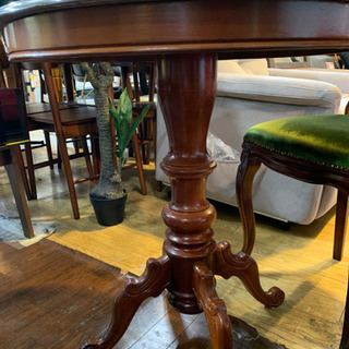 ⭐️良好⭐️ティーテーブル ヨーロピアンデザイン ビーチ材 象嵌細工