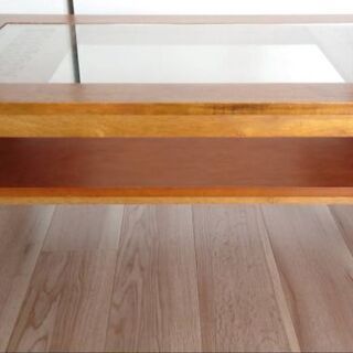 【ネット決済】中古　木製ローテーブル　ガラス天板