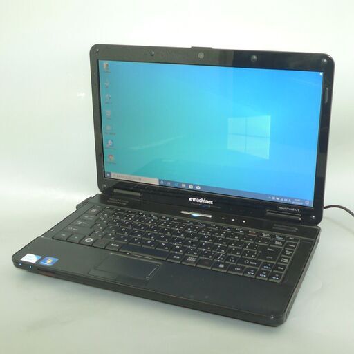 送料無料 HDD320GB 1台限定 ノートパソコン 中古動作良品 14型 emachines D525-W25 Celeron 4GB DVDRW 無線 カメラ Win10 Office ブラック