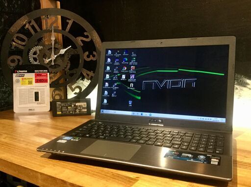 売約済み。ご覧頂きありがとうございました。【NVIDIA搭載！一宮でWindows10搭載機！かっこいい ASUS i7-QM ゲーミングPC クアッドコアCPU】愛知県一宮市の中古パソコン・PC修理専門店Mr.Carnival（ミスカニ）PC修理・販売【クレカ\u0026PayPayも使えます！】店頭在庫PCのご紹介です。【15.6インチ ノートパソコン ゲーミングノートPC RAM8GB 新品SSD240GB】